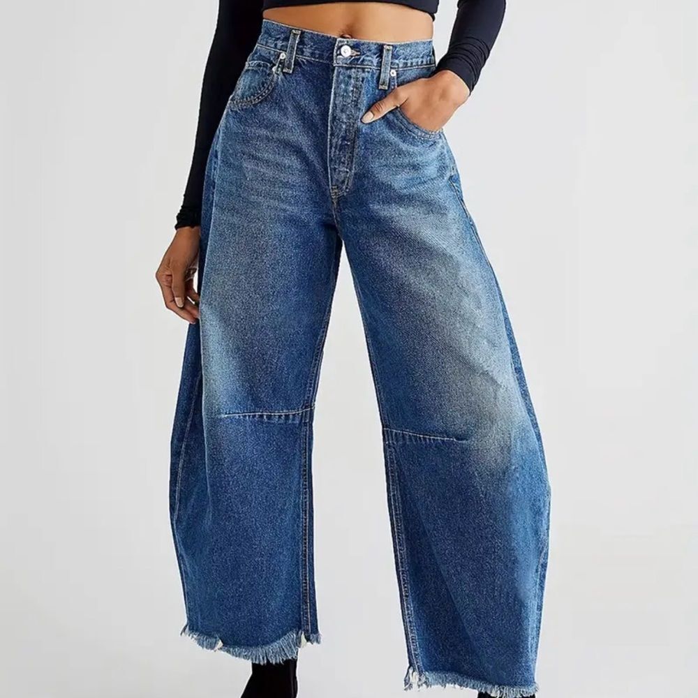 BWT Barrel Jean Wide Leg Denim - Picture 6 of 12